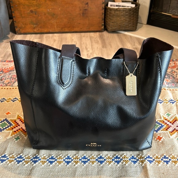 Coach Handbags - Coach Soft Pebble Leather Derby Tote F58660 Black